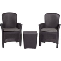 Faro 2 Seater Black Bistro Set