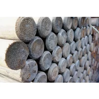 UK 100mm Creosoted Machined Round Post Pointed