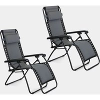 Set of 2 Padded Zero Gravity Chairs