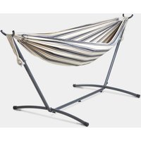2 Person Striped Cotton Hammock with Stand