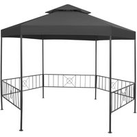 Adica Fabric Garden Gazebo Hexagonal In Anthracite
