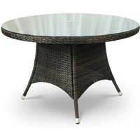 Arlo Outdoor Rattan Dining Table Round With Glass Top