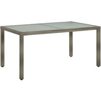 Bexter Glass Top Garden Dining Table Rectangular In Grey White