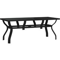Dove Glass Top Garden Dining Table Large In Black
