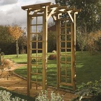 Annan Wooden Square Top Arch In Natural Timber