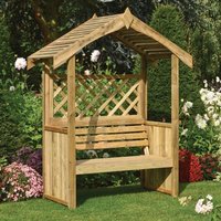 Solesta Wooden Arbour In Natural Timber With Open Slatted Roof