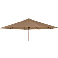 Blount Round 3000mm Fabric Parasol With Pulley In Taupe