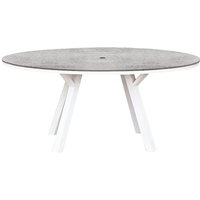 Pengta Outdoor Round 180cm Ceramic Top Dining Table In Stone