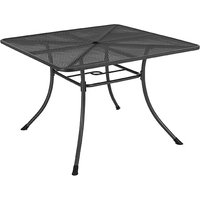 Prats Outdoor Square 1100mm Metal Dining Table In Grey