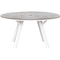 Pengta Outdoor Round 150cm Ceramic Top Dining Table In Stone