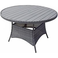 Elysia Round Wooden Top 135cm Dining Table In Mixed Grey