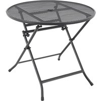Prats Outdoor Metal 800mm Folding Dining Table In Grey