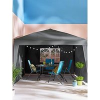 2.5 X 2.5 M Pop-Up Gazebo (3 Side Panels, Steel Frame, Showerproof Roof)