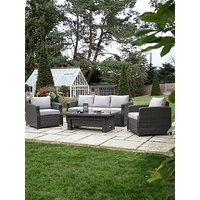 Gallery Sovera 3 Seater Dining Set Rising Table Grey