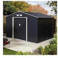 Rowlinson Trentvale 10 X 8 Ft Metal Apex Shed - Dark Grey