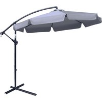 2.7m Banana Parasol Cantilever Umbrella with Crank Dark Grey