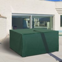 Outsunny 210x140x80cm UV Rain Protective Cover for Garden Rattan Furniture Grey