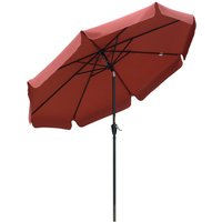 2.66m Patio Umbrella Garden Parasol Wine Red