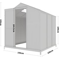 White Framed Garden Greenhouse with Vent