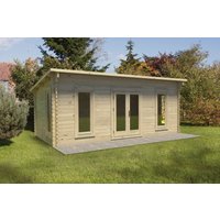 Arley Log Cabin - 24kg Polyester Felt Plus Underlay Double Glazed - 6000mm x 3000mm