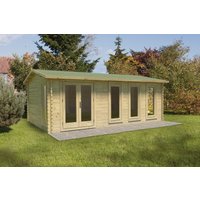 Blakedown Log Cabin - Felt Shingle Underlay Double Glazed - 6000mm x 4000m