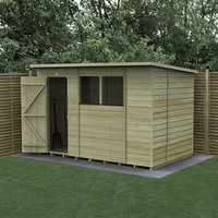 Forest Garden Shiplap Pent Shed - 2 Windows - 10and#039; x 6and#039;
