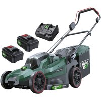 Webb WEV20X2LM43 40v Cordless Brushless Rotary Lawnmower 430mm 2 x 4ah Li-ion Charger