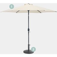 Ivory Cream Steel Parasol  12KG Parasol Base Set