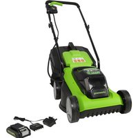 Greenworks GD24LM33K4 24v Cordless Mower c/w Battery & Charger