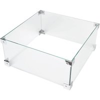 Glass Fire Screen for Square Fire Pit