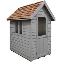 Retreat Pebble Grey Shed Installed