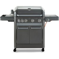 Tower Stealth Pro Six Burner Gas BBQ, Black Steel