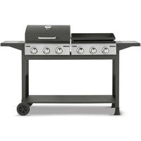 Tower Goucho Gas BBQ & Plancha, Black Steel