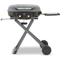 Tower Tourer Two Burner Portable Gas BBQ, Black Steel