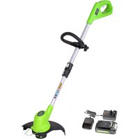 Greenworks G24LT 24v Cordless Grass Trimmer and Edger 300mm 1 x 2ah Li-ion Charger