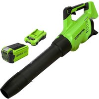 Greenworks GD40ABII 40v Cordless Axial Leaf Blower 1 x 2ah Li-ion Charger