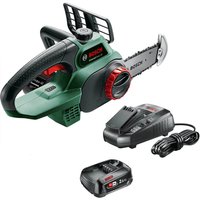 Bosch UNIVERSALCHAIN P4A 18v Cordless Chainsaw 200mm 1 x 2.5ah Li-ion Charger
