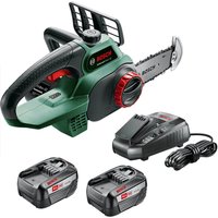 Bosch UNIVERSALCHAIN P4A 18v Cordless Chainsaw 200mm 2 x 6ah Li-ion Charger
