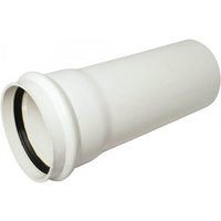 FloPlast Ring Seal Soil Pipe Single Socket - 110mm x 4mtr White