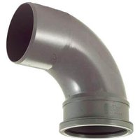 FloPlast Ring Seal Soil Bend Single Socket - 92.5 Degree x 110mm Grey