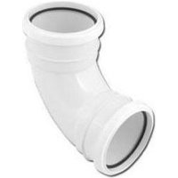 FloPlast Ring Seal Soil Bend Double Socket - 92.5 Degree x 110mm White