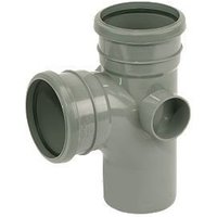 FloPlast Ring Seal Soil Branch - 92.5 Degree x 110mm Grey