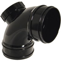 FloPlast Solvent Weld Soil Access Bend - 92.5 Degree x 110mm Black