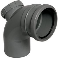 FloPlast Ring Seal Soil Access Bend - 92.5 Degree x 110mm Anthracite Grey