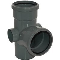 FloPlast Ring Seal Soil Branch - 92.5 Degree x 110mm Anthracite Grey