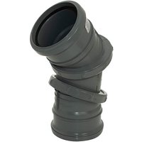 FloPlast Ring Seal Soil Adjustable Bend Double Socket - 0-90 Degree x 110mm Anthracite Grey