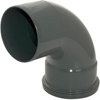 FloPlast Ring Seal Soil Bend Single Socket - 92.5 Degree x 110mm Anthracite Grey