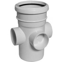 FloPlast Ring Seal Soil Boss Pipe Single Socket - 110mm White