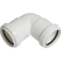 FloPlast Push Fit Waste Bend Knuckle - 90 Degree x 32mm White