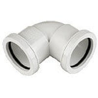 FloPlast Push Fit Waste Bend Knuckle - 90 Degree x 40mm White